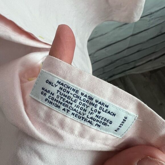 Brooks Brothers Men's Extra Slim Fit Pink Dress Shirt 15.5 Long Sleeve - Picture 6 of 7